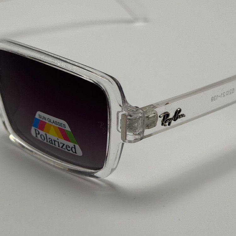 عینک آفتابی پلاریزه ریبن مستطیلی کریستالی مشکی کد rayban RB 2201 (ارسال رایگان)