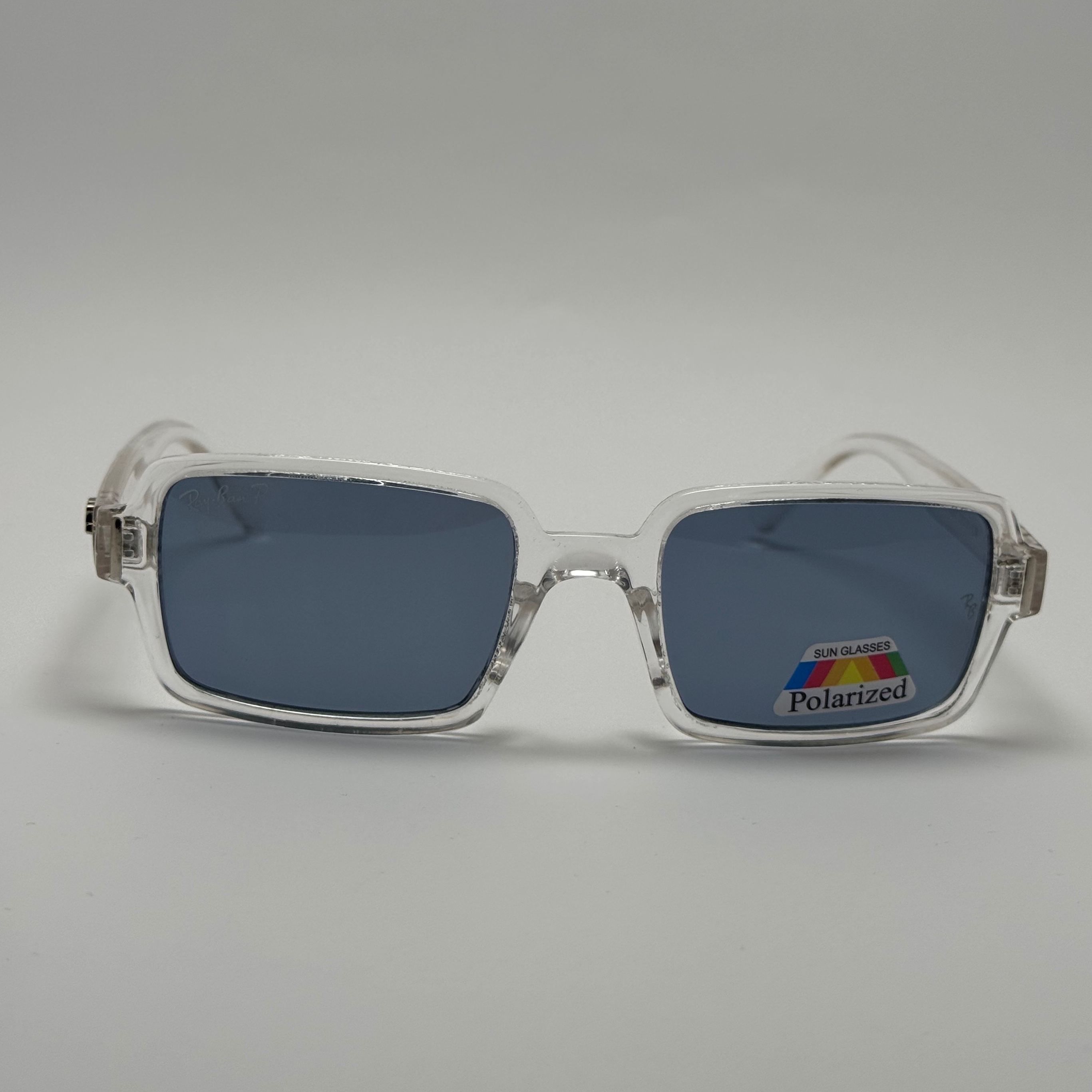 عینک آفتابی و شب پلاریزه ریبن مستطیلی آبی کد rayban RB 2201 (ارسال رایگان)