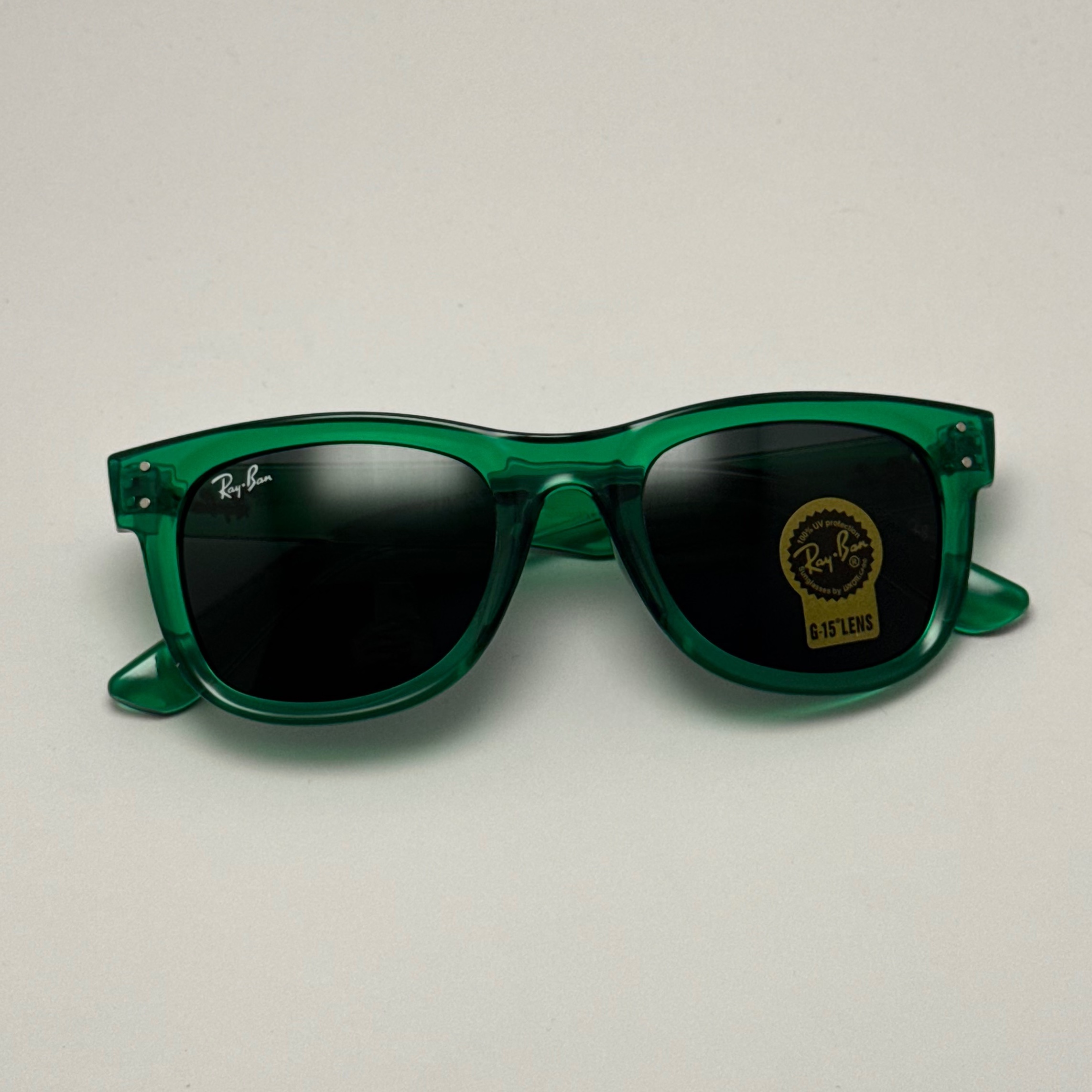 عینک آفتابی ریبن ویفرر شیشه سنگ سبز به همراه پک کامل ریبن Rayban WAYFARER RB 0502S (ارسال رایگان)