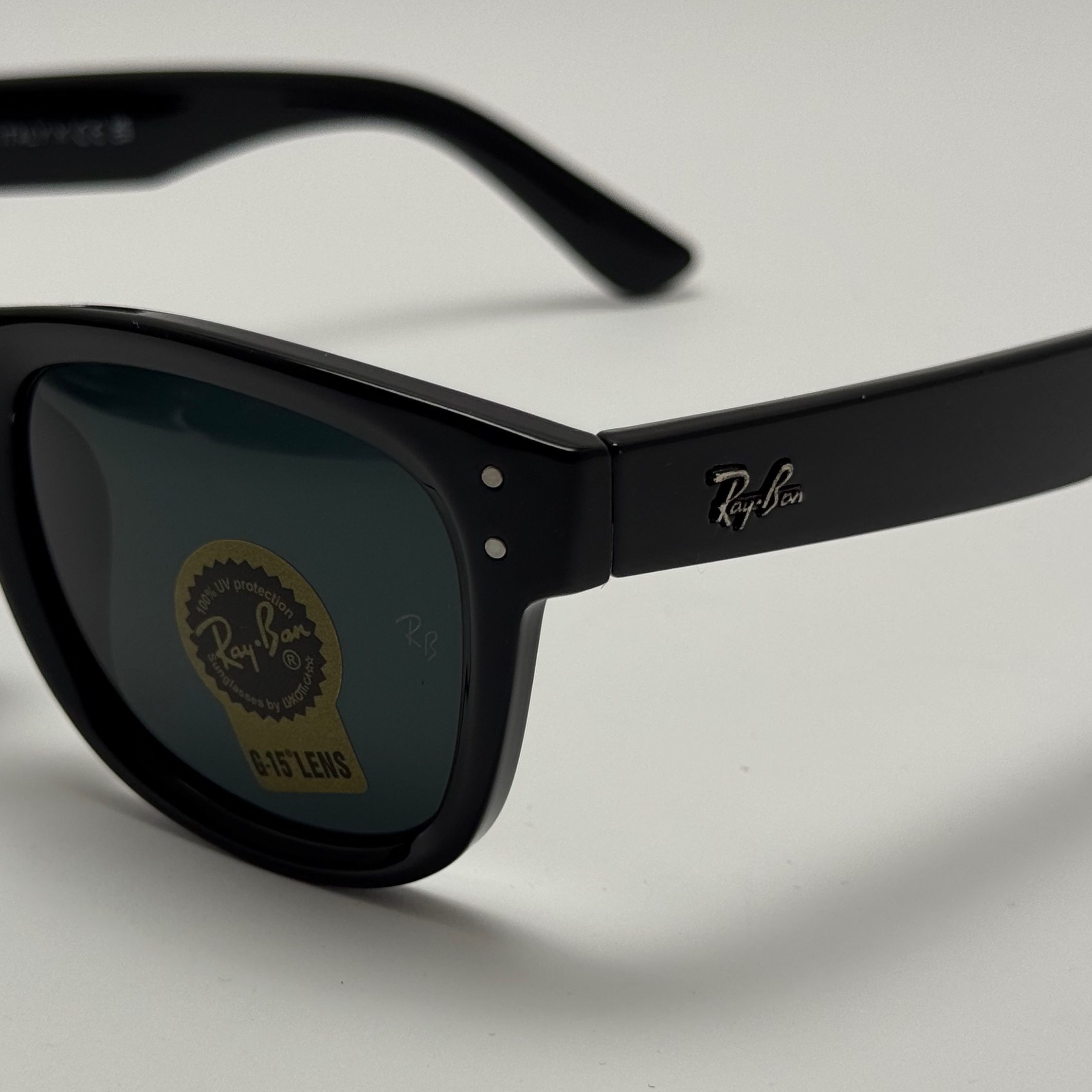 عینک آفتابی ریبن ویفرر شیشه سنگ تمام مشکی به همراه پک کامل ریبن Rayban WAYFARER RB 0502S (ارسال رایگان)