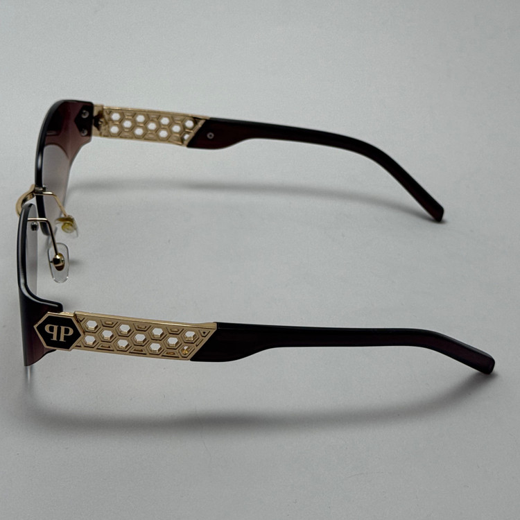 عینک آفتابی فیلیپ پلین Philip Plein مدل Luxury Shield فریم لس قهوه ای - لنز UV400 (ارسال رایگان)