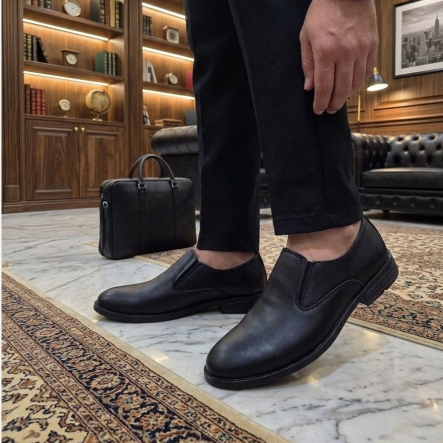 کفش مجلسی مردانه مدل کشی رنگ مشکی (پس کرایه)