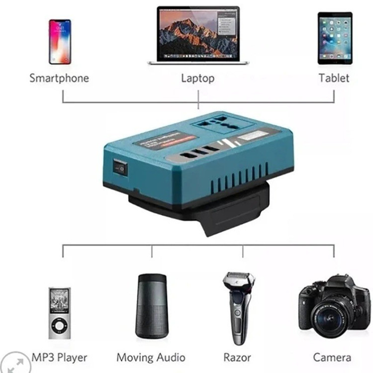 اینورتر چند کاره (وارداتی) Intelligent Inverter converter multifunctional دارای باتری 48 ولت و چراغ قوه ایکس