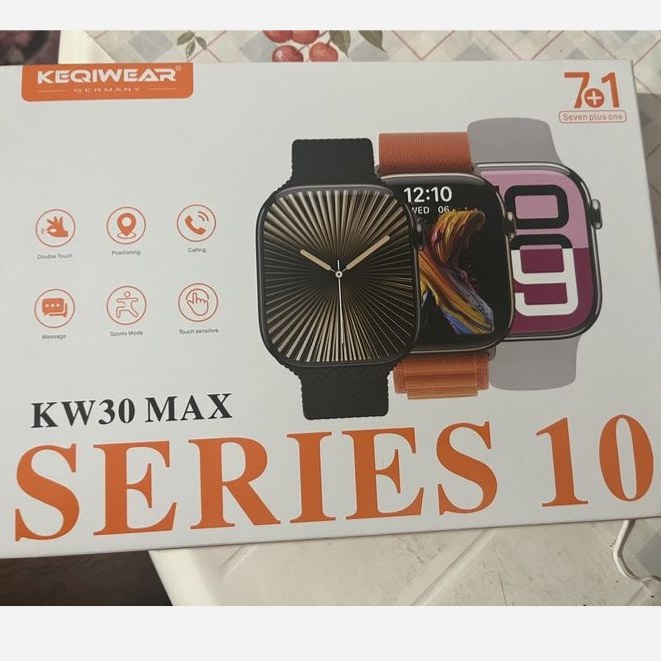 ساعت هوشمند 7 بند kw30 max طرح اپل واچ دارای زبان فارسی امکان تماس و sms ایکس