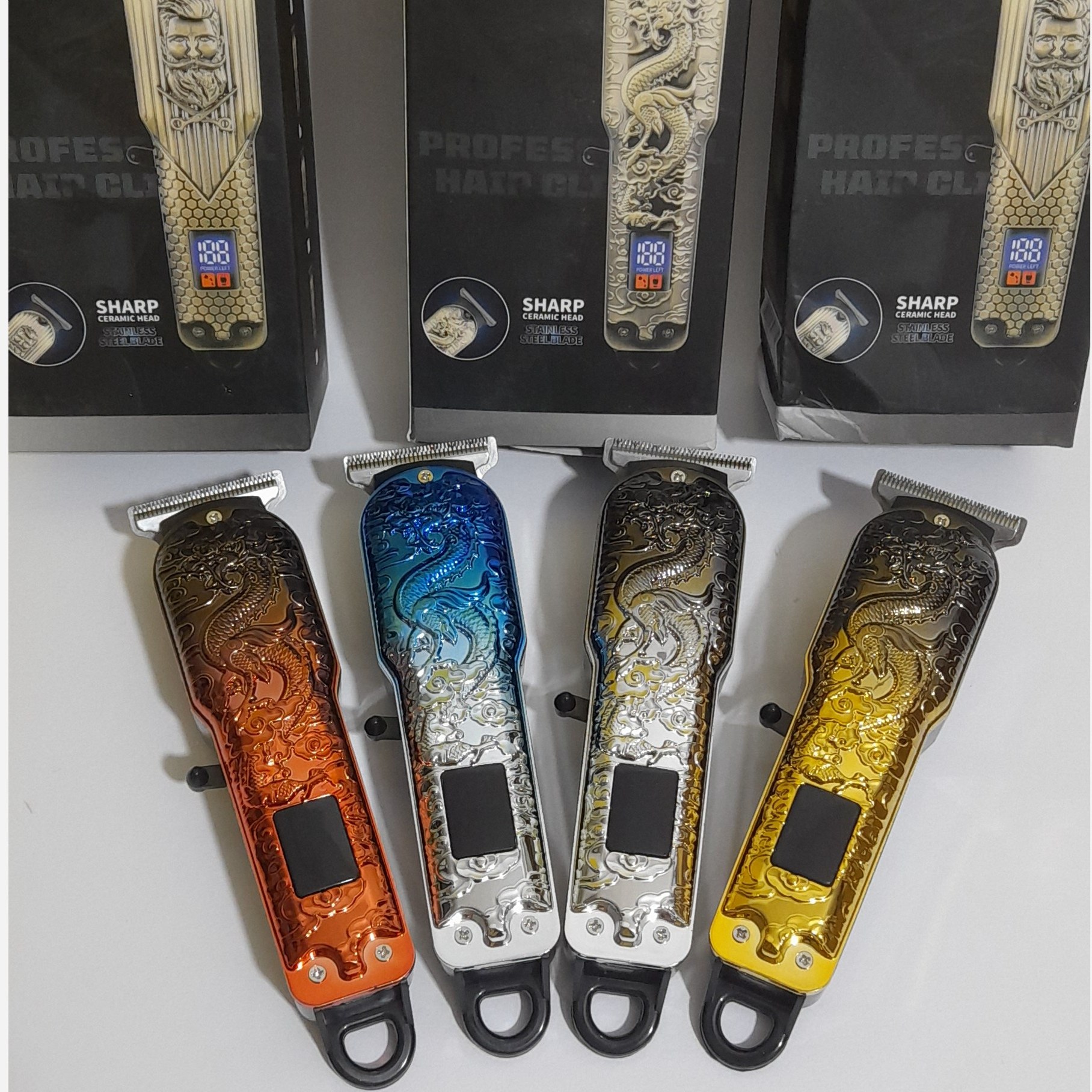 ماشین اصلاح ریش تراش حرفه ای Lt-809 آرایشگری - نمایشگر دار - تیغه سرامیکی - طراحی جذاب ایکس