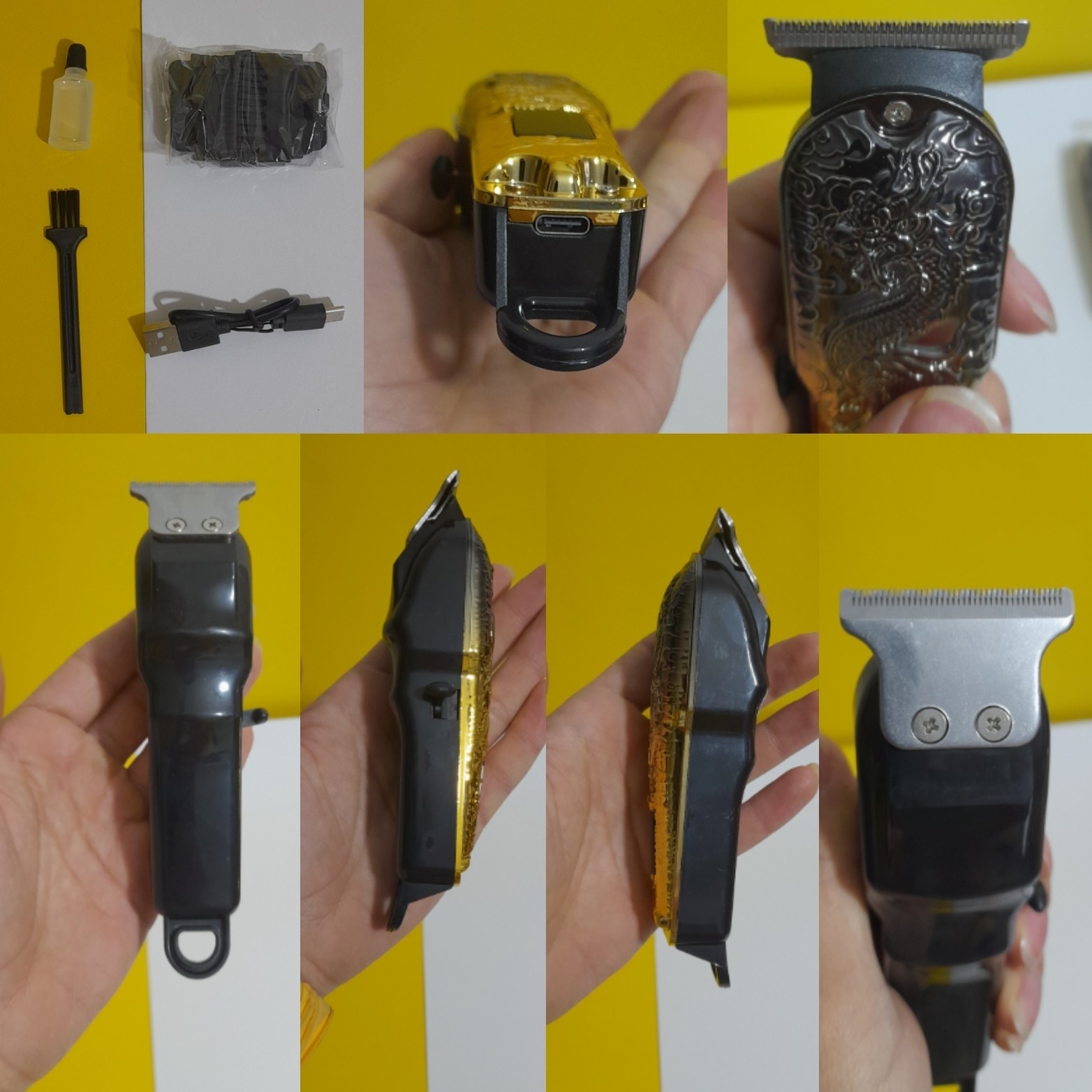 ماشین اصلاح ریش تراش حرفه ای Lt-809 آرایشگری - نمایشگر دار - تیغه سرامیکی - طراحی جذاب ایکس