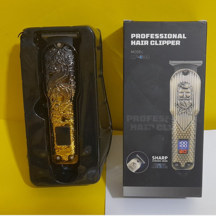 ماشین اصلاح ریش تراش حرفه ای Lt-809 آرایشگری - نمایشگر دار - تیغه سرامیکی - طراحی جذاب ایکس