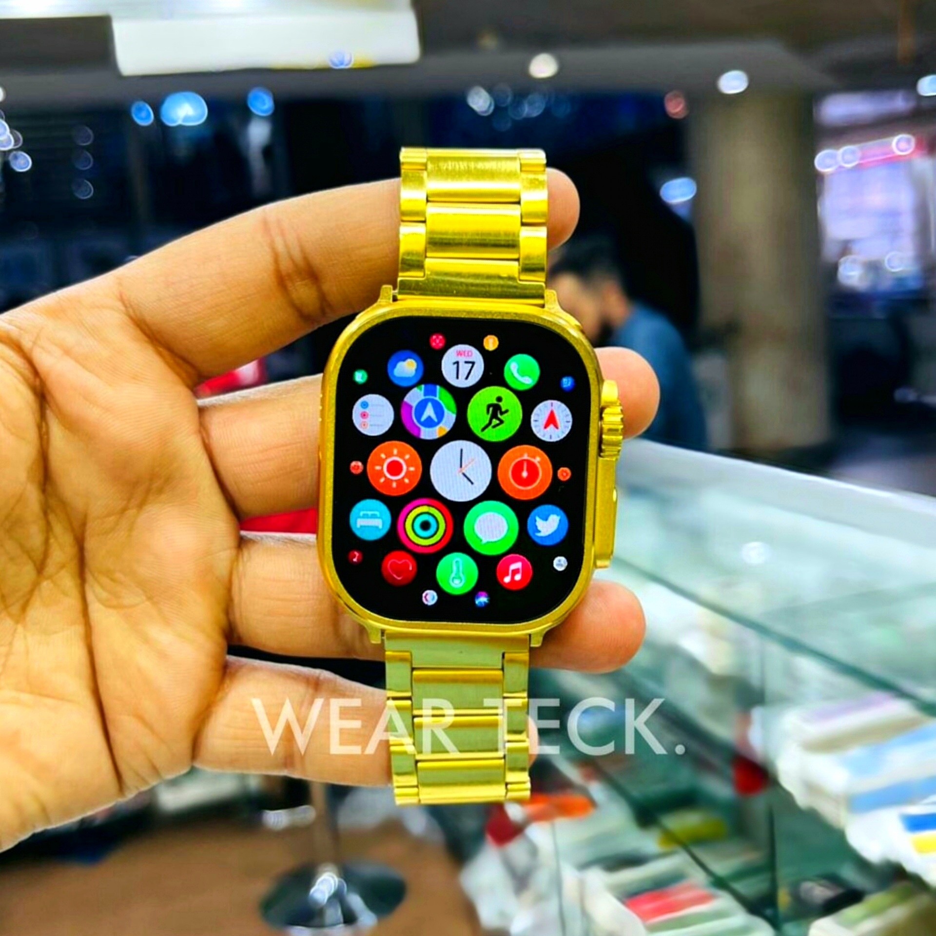 ساعت هوشمند X53ULTRA3 گلد فلزی هفت بند تمام صحفه بالاترین کیفیت بازار تمامی قابلیت ها درجه یک پرفرووش
