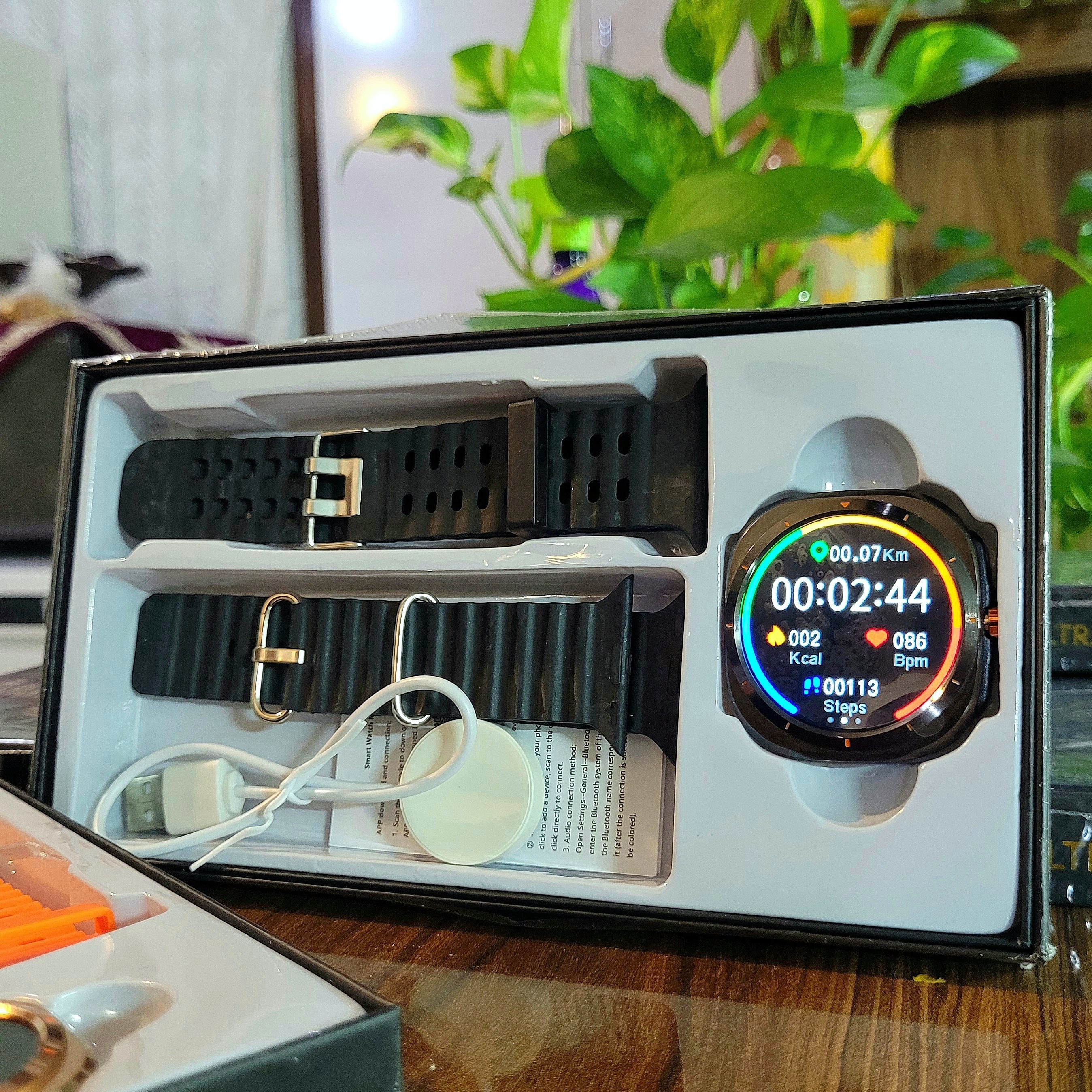 ساعت هوشمند GT88 ULTRA MAX گرد دو بند سوپر امولد بالاترین کیفیت بازار فروش تک به قیمت عمده درجه یک پرفرووش