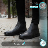 نیم بوت مردانه مدل آراز رنگ مشکی سوگو دور دوخت پرفرووش (پس کرایه)