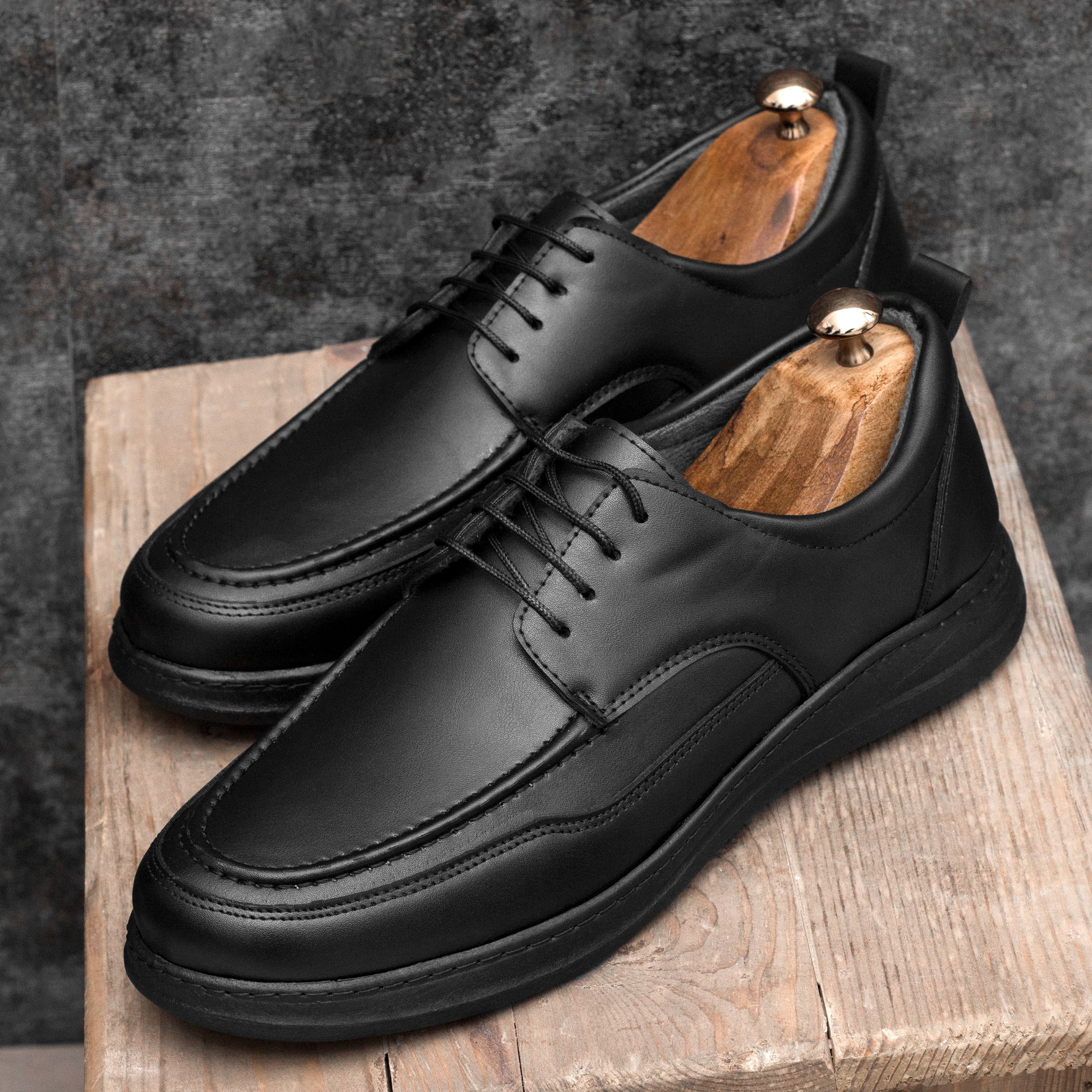 کفش مردانه رسمی بندی مدل پاریس رنگ مشکی پرفرووش