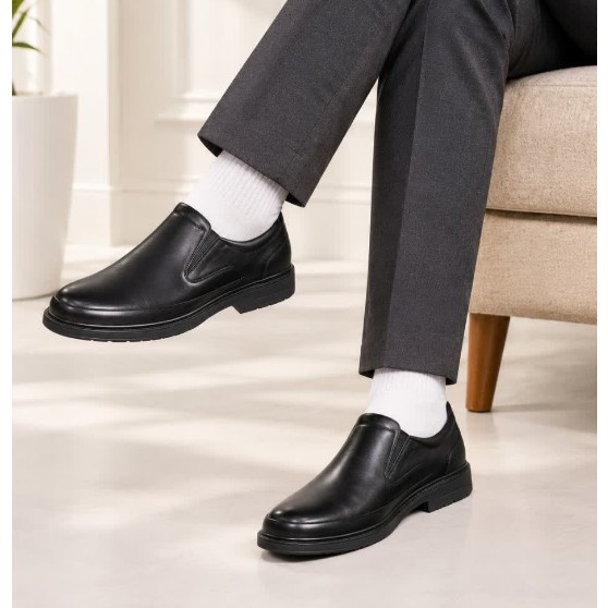 کفش مردانه چرم طبیعی vip ( کد628 ) با کف طبی