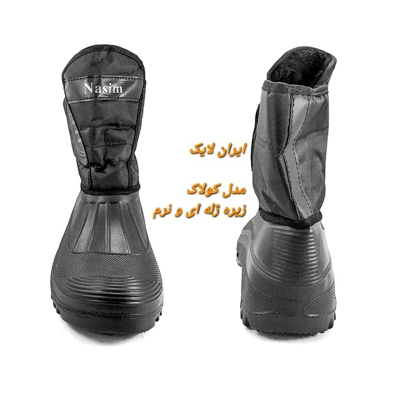 چکمه مردانه چکمه خزدار کولاک بت مردانه بت خزدار مشکی