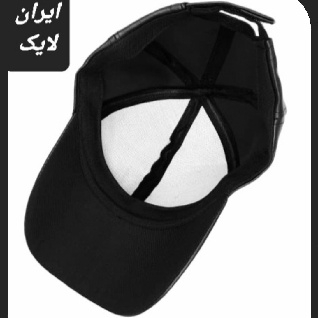 کلاه کپ چرم مشکی کلاه اسپرت چرم کلاه مشکی چرم اسپرت کلاه لبه دار چرم کلاه چرم مشکی فری سایز