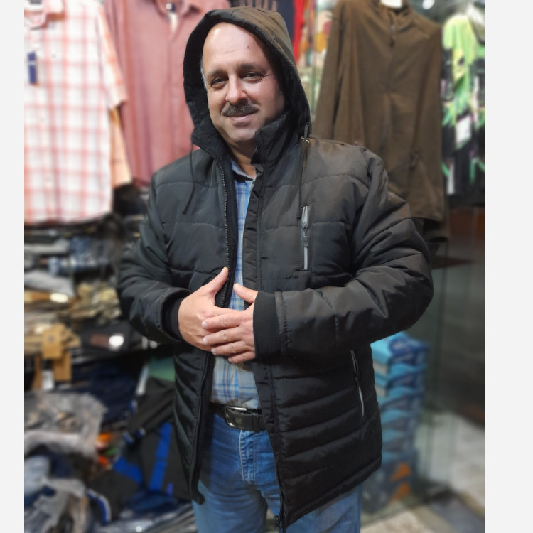 کاپشن مردانه سایزبزرگ کاپشن فوتر مردانه مشکی کاپشن مشکی مردانه