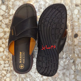 صندل طبی مردانه مارک نسیم لژدار سایز40تا45 صندل مردانه چرم صنعتی نسیم رنگ قهوه ای